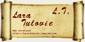 Lara Tulović vizit kartica